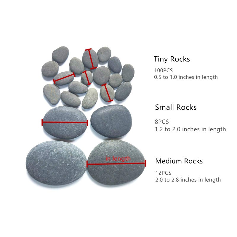 lifetop 120PCS Painting Rocks  DIY Rocks Flat & Smooth Kindness Rocks for Arts  Crafts  Decoration  Medium/Small/Tiny Rocks for Painting Hand Picked for Painting Rocks - Image 2